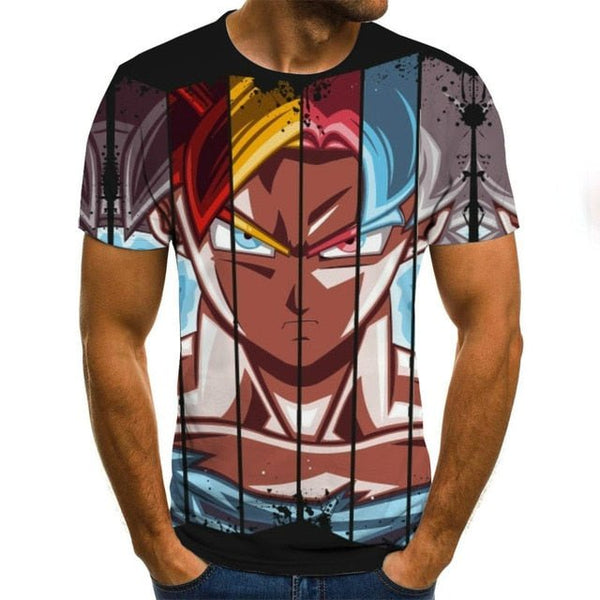 Dragon Ball Series Boys Clothing Anime Harajuku Tops Summer Fashion Men's T-shirt 3D O-Neck Shirt Large Size Streetwear - Vimost Shop