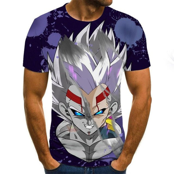 Dragon Ball Series Boys Clothing Anime Harajuku Tops Summer Fashion Men's T-shirt 3D O-Neck Shirt Large Size Streetwear - Vimost Shop