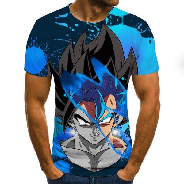 Dragon Ball Series Boys Clothing Anime Harajuku Tops Summer Fashion Men's T-shirt 3D O-Neck Shirt Large Size Streetwear - Vimost Shop