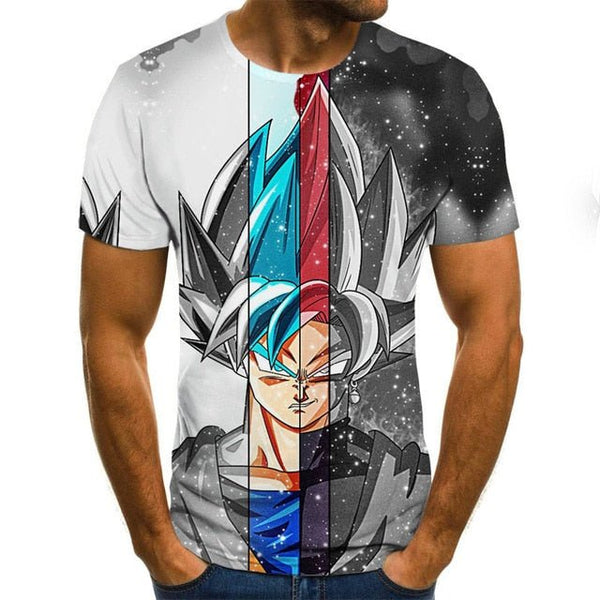 Dragon Ball Series Boys Clothing Anime Harajuku Tops Summer Fashion Men's T-shirt 3D O-Neck Shirt Large Size Streetwear - Vimost Shop