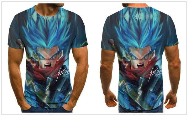 Dragon Ball Series Boys Clothing Anime Harajuku Tops Summer Fashion Men's T-shirt 3D O-Neck Shirt Large Size Streetwear - Vimost Shop