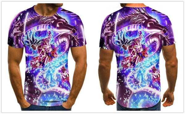 Dragon Ball Series Boys Clothing Anime Harajuku Tops Summer Fashion Men's T-shirt 3D O-Neck Shirt Large Size Streetwear - Vimost Shop