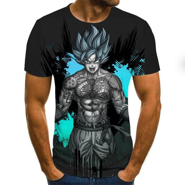 Dragon Ball Series Boys Clothing Anime Harajuku Tops Summer Fashion Men's T-shirt 3D O-Neck Shirt Large Size Streetwear - Vimost Shop