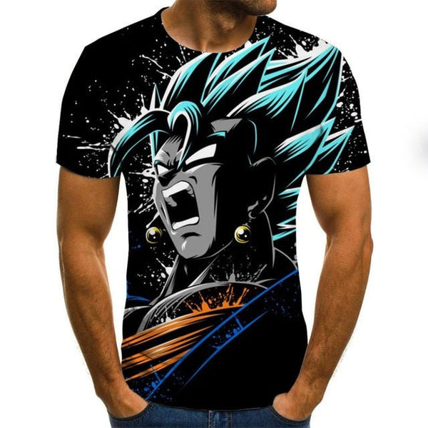 Dragon Ball Series Boys Clothing Anime Harajuku Tops Summer Fashion Men's T-shirt 3D O-Neck Shirt Large Size Streetwear - Vimost Shop