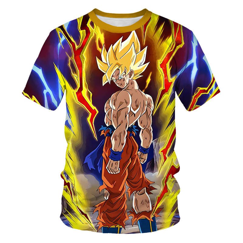 Dragon Ball T Shirt Men Summer Dragon Ball Z super Son Goku Slim Fit Cosplay 3D T-Shirts Vegeta Cool Anime Style Tshirt Homme - Vimost Shop