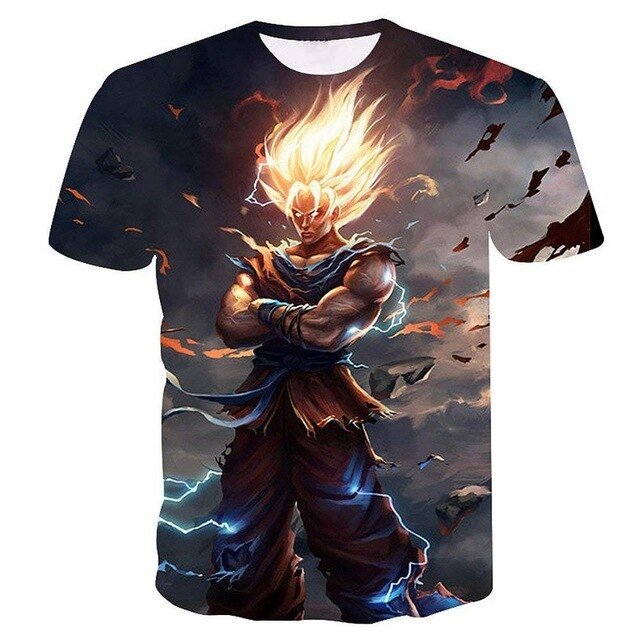 Dragon Ball Z 3D T Shirt Men Summer Top super son goku Funny T-Shirts anime vegeta DragonBall Tshirt Summer cartoon print Tops - Vimost Shop