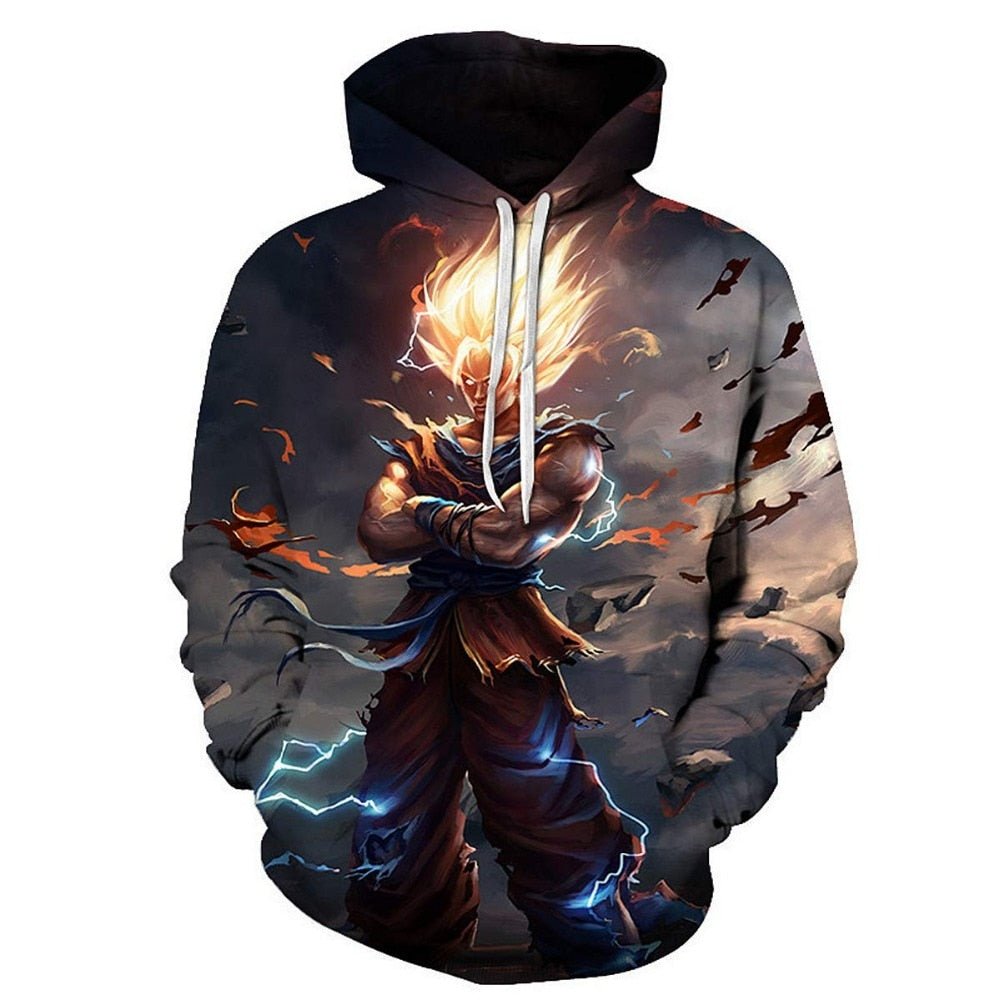 Dragon Ball Z Goku 3D Hoodies Anime Hoodie Unisex 3D Print Fashion Streetwear Hip Hop Punk Hoodies Harajuku Hooded Plus Size - Vimost Shop