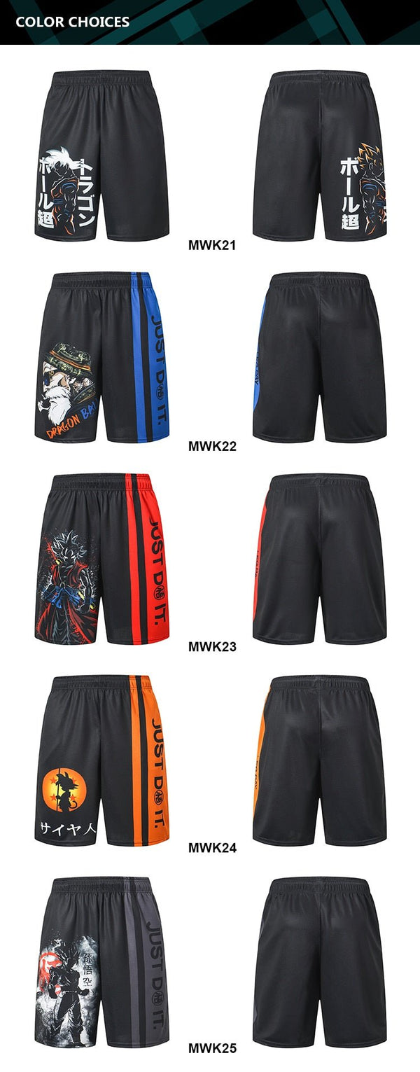 dragon ball z GOKU Loose Sport Shorts Men Cool Summer Basketball Short Pants Hot Sale Sweatpants No belt - Vimost Shop