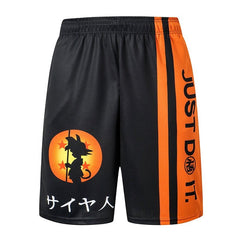 dragon ball z GOKU Loose Sport Shorts Men Cool Summer Basketball Short Pants Hot Sale Sweatpants No belt