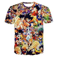 Dragon Ball Z Goku Summer Fashion Tee Tops Men / Boys Master Roshi Print Cartoon T-shirt Plus Size - Vimost Shop