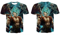 Dragon Ball Z Goku Summer Fashion Tee Tops Men / Boys Master Roshi Print Cartoon T-shirt Plus Size - Vimost Shop