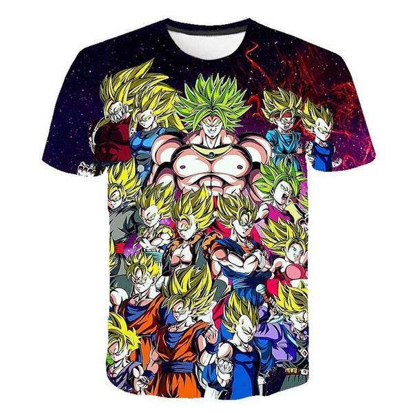 Dragon Ball Z Men's Summer T-shirts 3D Printing Super Saiyan Kid Black Zamasu Vegeta Jiren Dragonball T Shirt Tops Tees - Vimost Shop