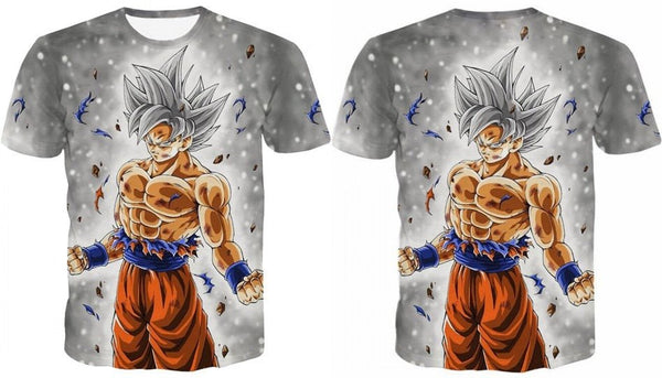 Dragon Ball Z Super Saiyan Goku Vegeta Printed Short Sleeve T-shirt Costume Summer Fashion Daily Casual Tee Shirts Plus Size - Vimost Shop