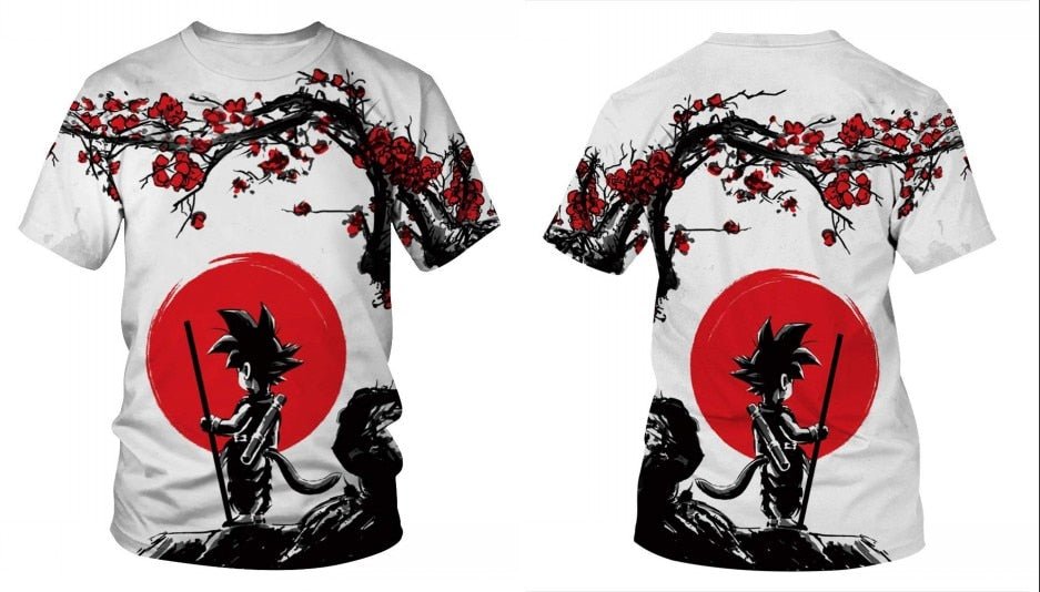 Dragon Ball Z Super Saiyan Goku Vegeta Printed Short Sleeve T-shirt Costume Summer Fashion Daily Casual Tee Shirts Plus Size - Vimost Shop