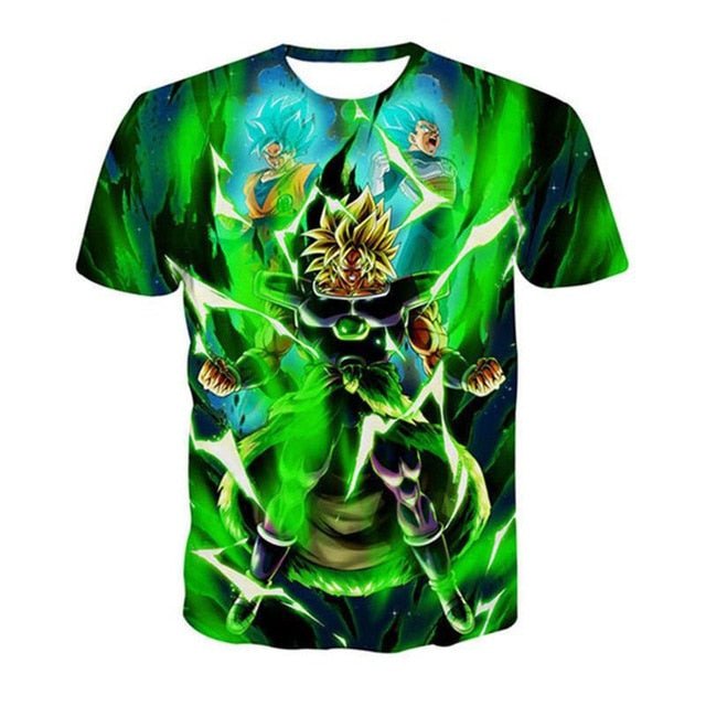 Dragon Ball Z Super Saiyan Goku Vegeta Printed Short Sleeve T-shirt Costume Summer Fashion Daily Casual Tee Shirts Plus Size - Vimost Shop