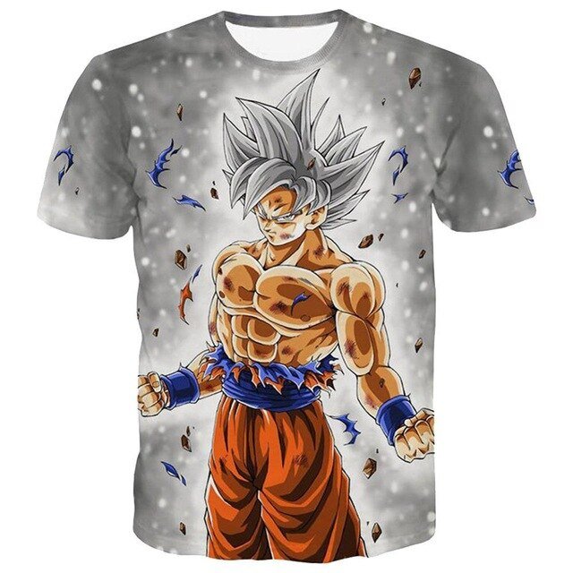Dragon Ball Z T-shirts Men's Summer 3D Print Super Saiyan Son Goku Black Vegeta Battle Dragonball Casual T Shirt Tops Tee - Vimost Shop