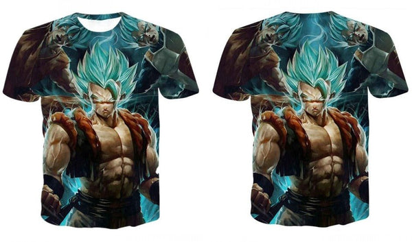 Dragon Ball Z T-shirts Men's Summer 3D Print Super Saiyan Son Goku Black Vegeta Battle Dragonball Casual T Shirt Tops Tee - Vimost Shop