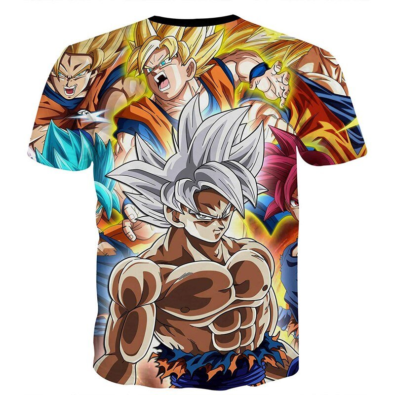 Dragon Ball Z Ultra Instinct God Son Goku Super Saiyan Men Tshirt 3D Printed Summer O-Neck Daily Casual Funny T shirt Plus Size - Vimost Shop