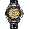 Dragon Skeleton Automatic Mechanical Watches For Men Wrist Watch Stainless Steel Strap Gold Clock 30m Waterproof Mens watch - Vimost Shop