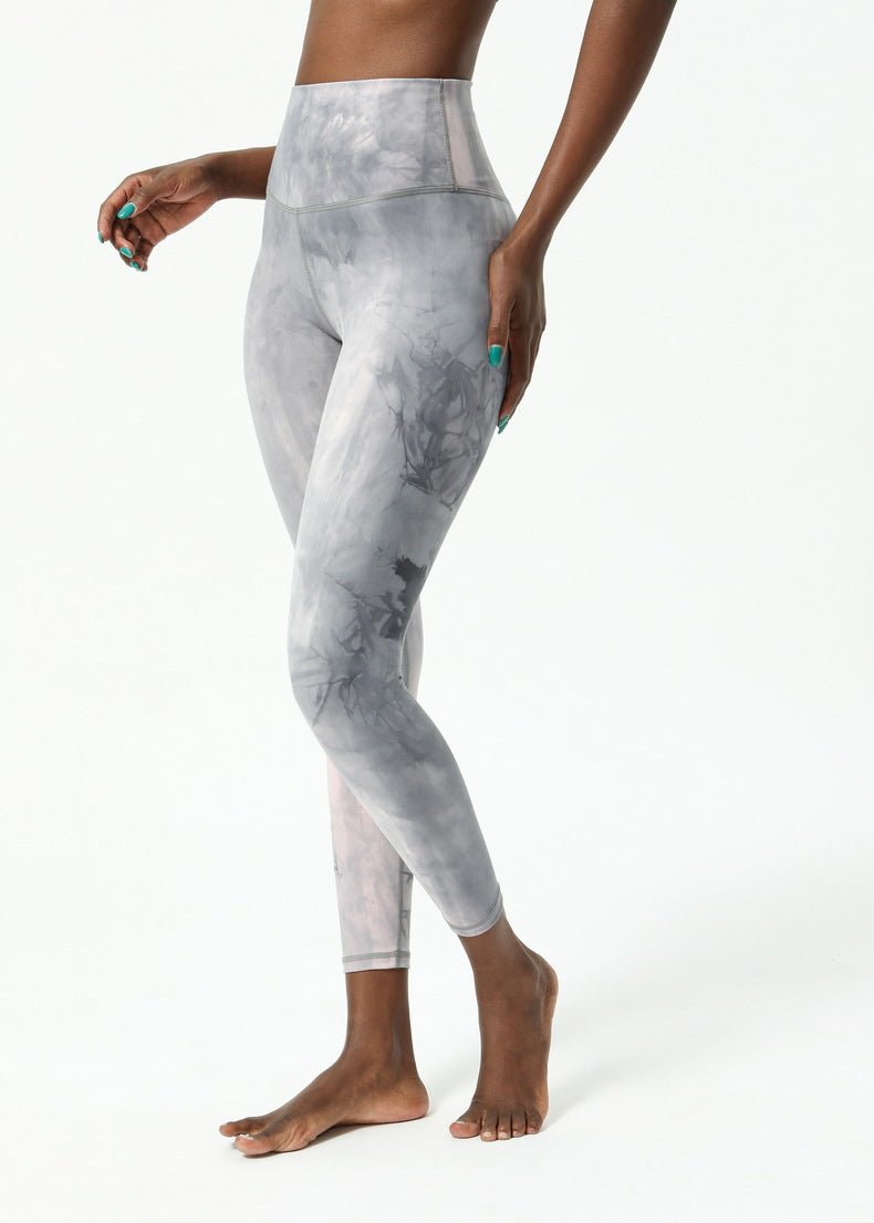 DREAM TIE DYE Naked Feel Sport Workout Tights Yoga Pants Women Squat Proof Gym Fitness Athletic 7/8 Length Leggings - Vimost Shop