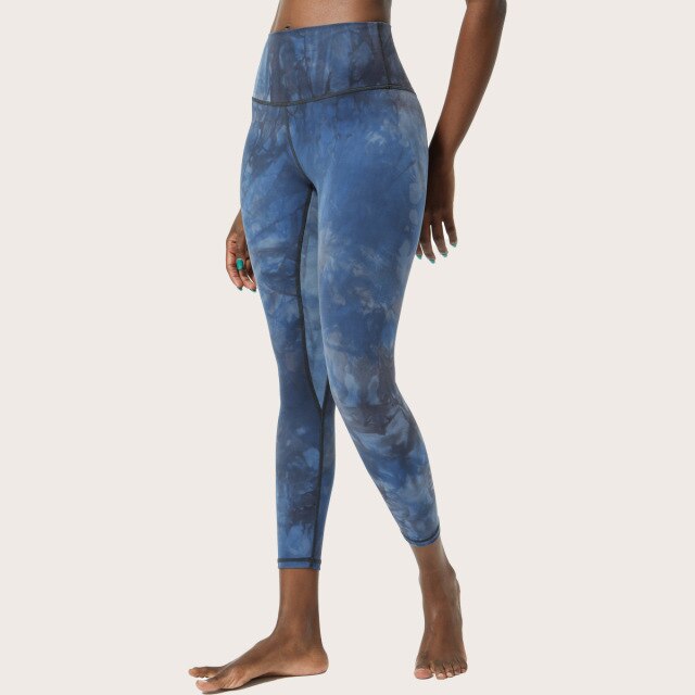 DREAM TIE DYE Naked Feel Sport Workout Tights Yoga Pants Women Squat Proof Gym Fitness Athletic 7/8 Length Leggings - Vimost Shop