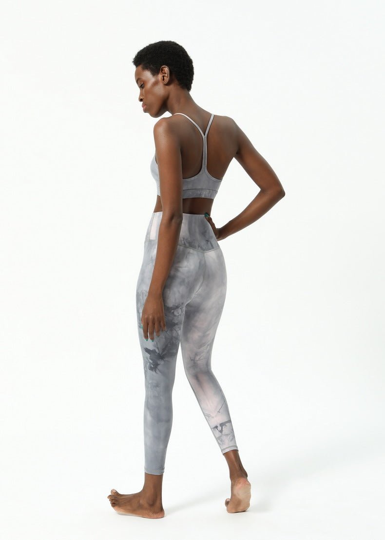 DREAM TIE DYE Naked Feel Sport Workout Tights Yoga Pants Women Squat Proof Gym Fitness Athletic 7/8 Length Leggings - Vimost Shop
