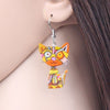 Drop Cat Acrylic Earrings Big Long Dangle Earring Fashion Jewelry For Women Girl New Style Cute Animal Accessories - Vimost Shop