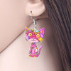 Drop Cat Acrylic Earrings Big Long Dangle Earring Fashion Jewelry For Women Girl New Style Cute Animal Accessories - Vimost Shop