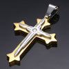Dropshipping Cross Pendant Necklace For Men Black Gold Silver color Stainless Steel Pendant Necklace Men Hip Hop Jewelry - Vimost Shop