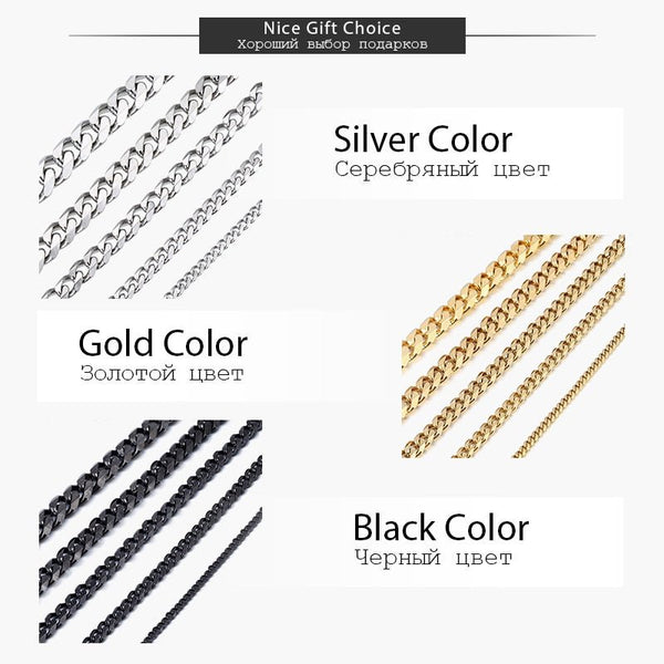 Dropshipping Lion Pendant Necklace For Men Gold Black Silver color Stainless Steel Chain Necklace Men Hip Hop Jewelry - Vimost Shop