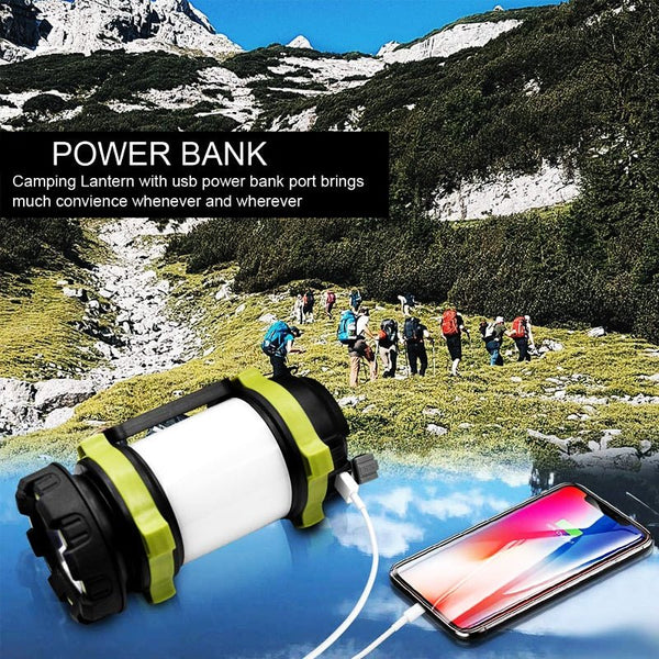 Dropshipping Portable LED Camping Lantern Work Light Outdoor Tent Light Handheld Flashlight USB Rechargeable Port Spotlight - Vimost Shop