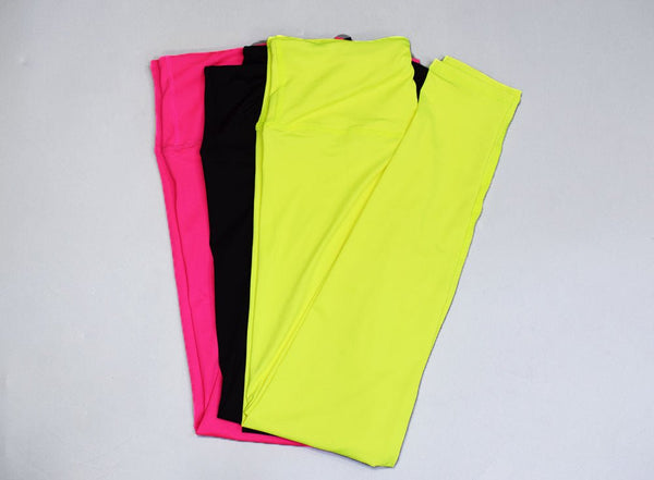Dry Fit Sportswear Woman Gym Vest Leggings Fitness Suit Female Solid Workout Sets for Women Fluorescent Green Pink - Vimost Shop