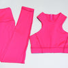 Dry Fit Sportswear Woman Gym Vest Leggings Fitness Suit Female Solid Workout Sets for Women Fluorescent Green Pink - Vimost Shop