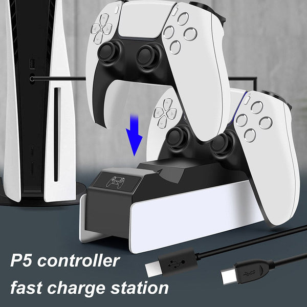 Dual Charging Dock for PlayStation5 Wireless Controller Station for PS5 Joystick Gamepad Fast Charger with Usb Plug - Vimost Shop