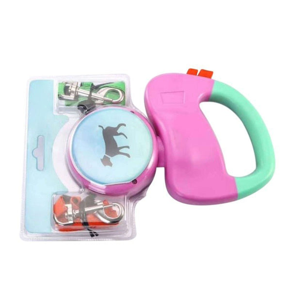 Dual Pet Dog Leash Retractable Walking Leash 3 M Length Double Leashes Pet Products Suit For 22.5KG - Vimost Shop