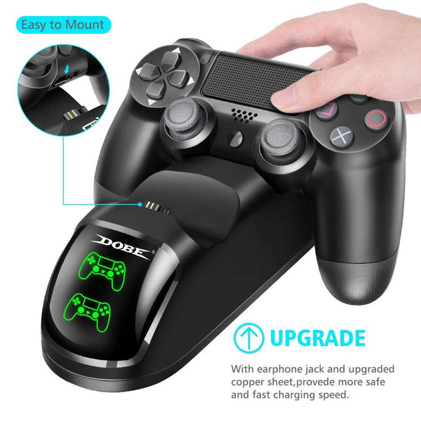 Dual USB Handle Fast Charging Dock Station Stand Charger for PS4/PS4 Slim/PS4 Pro Game Controller Gamepad Joystick Dock Mount - Vimost Shop