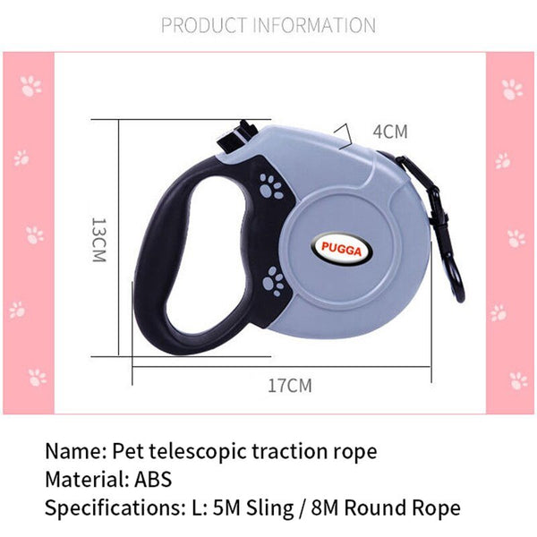 Durable Pet Dog Leash Rope Automatic Retractable Pet Walking Traction Rope Flexible Extending Lead Belt for Dogs Cats Pets Leash - Vimost Shop