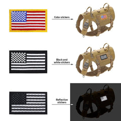 Durable Tactical Military Dog Harness Strong Nylon Pet Vest Working Dog Training Harness With 2 Bag 3 Flag For Small Large Dogs - Vimost Shop