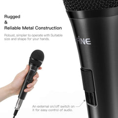 Dynamic Microphone for Speaker Vocal Microphone for Karaoke with On/Off Switch Includes 14.8ft XLR to 1/4'' Connection - Vimost Shop