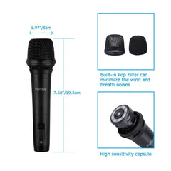 Dynamic Vocal Microphone Cardioid Handheld Microphone with On/Off Switch for Karaoke, Live vocal, Speech etc - Vimost Shop