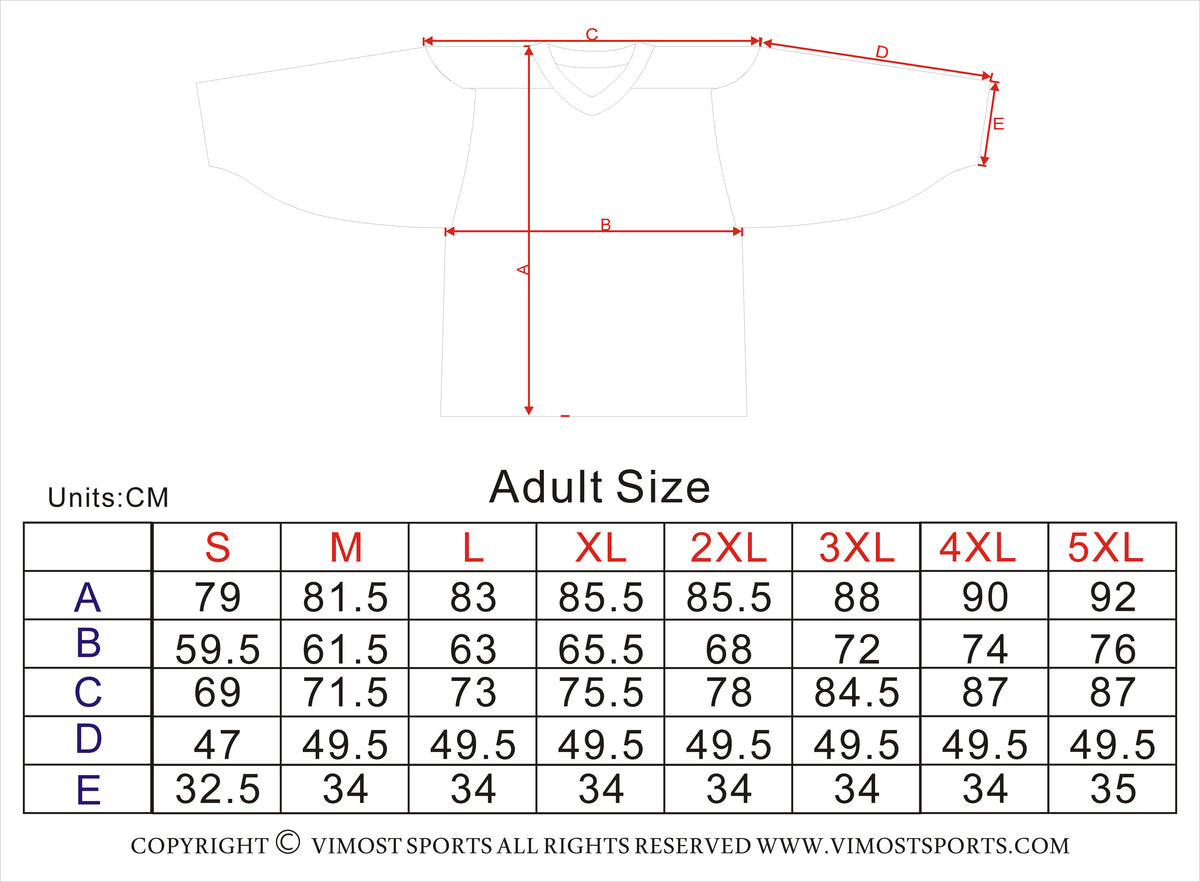 Sublimated CA Team Design Hockey Jersey Blue and White | Vimost Shop.