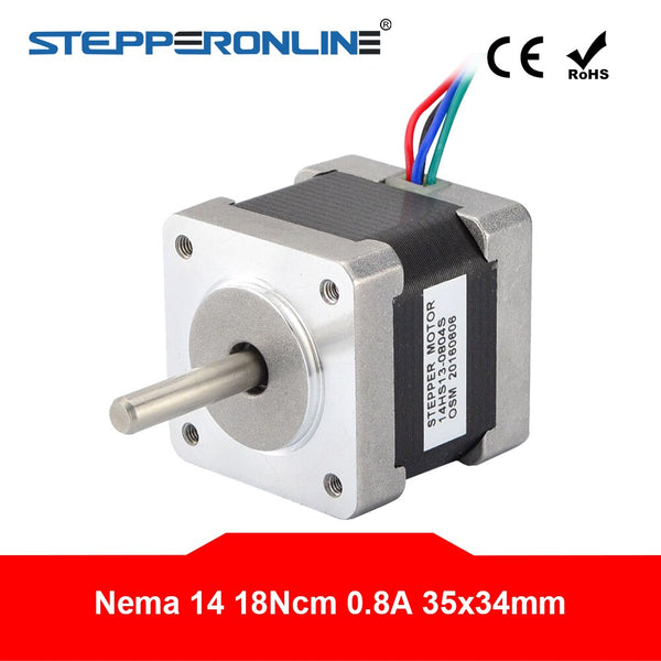 Nema 14 Stepper Motor 34mm 18Ncm(25.5oz.in) 0.8A 4-lead Nema14 Step Motor for 3D Printer/ CNC Robot | Vimost Shop.