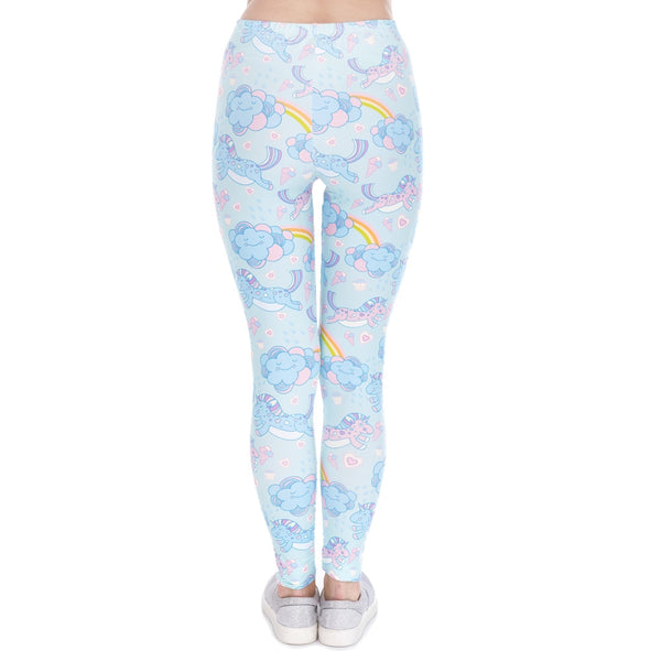 Woman Legins Unicorn Clouds Printing Legging Fashion Women High Waist Leggings | Vimost Shop.