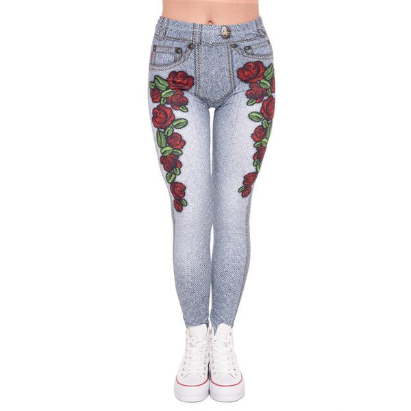 Leggins mujer Imitation jeans 3D Printing legging fitness feminina leggins Woman Pants workout leggings | Vimost Shop.