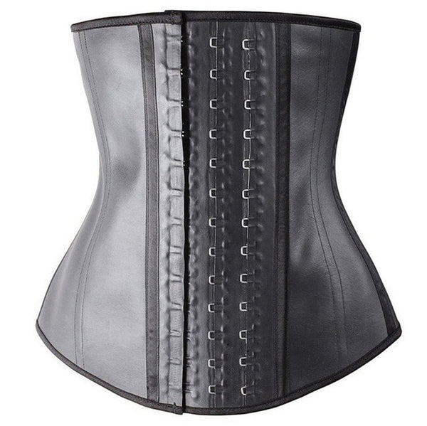 Women Body Shaper 100% Latex Waist Trainer Corset Shapewear Waist Cincher Tops Plus Size Women Girdle Slimming Black | Vimost Shop.