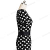 Vintage Elegant Retro Polka Dots with Stripes vestidos Business Party Bodycon Sheath Women Female Dress | Vimost Shop.