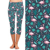Summer Fashion Women Capri Leggings Flamingos and Plant Printing | Vimost Shop.