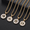 Gold Color Cubic Zirconia Paved Rhinestone Pendant Necklace for Womens Girls Charm Letter Pendants Name Wholesale Jewelry | Vimost Shop.