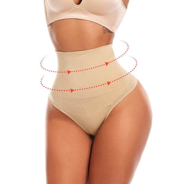 High Waist Thong Shapewear Panties for Women Seamless Tummy Control Underwear Slimming Body Shaper | Vimost Shop.