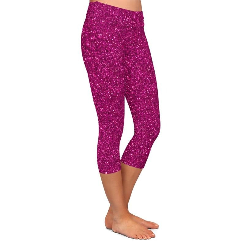Summer Fashion Color Women 3d Galaxy Digital Print High Waist Capri Leggings Elastic Trouser Casual Leggings | Vimost Shop.
